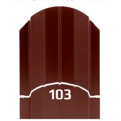 Штакетник Рубин 103мм. двухсторонний матовый 0.45мм.