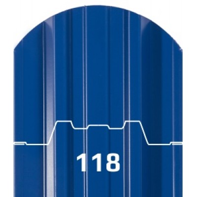Штакетник Трапеция 118мм. Двухсторонний глянец 0.45мм.